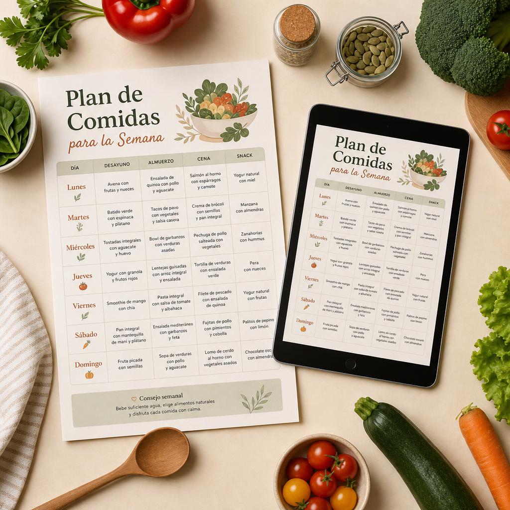 Plan de comidas para la semana